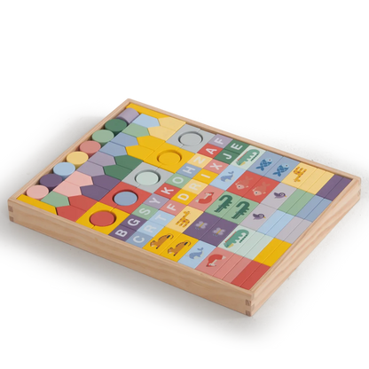 100 colored blocks