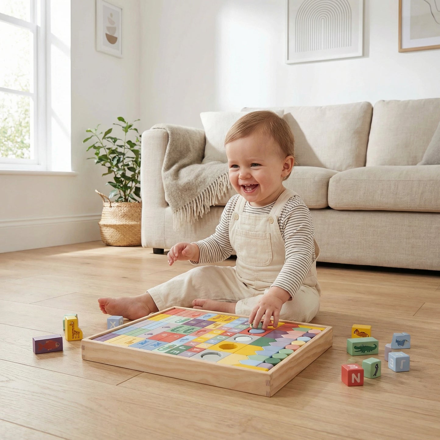 100 colored blocks