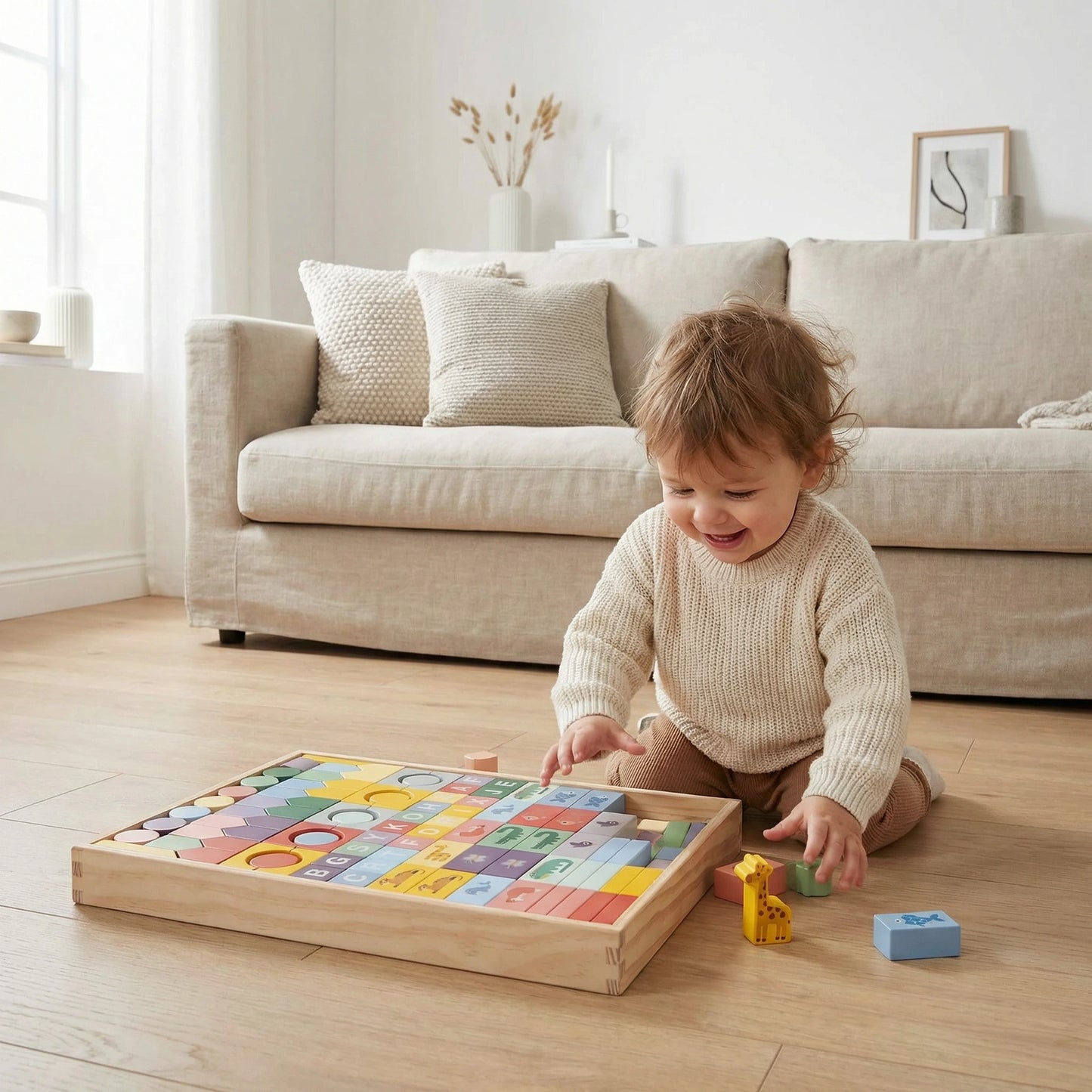 100 colored blocks